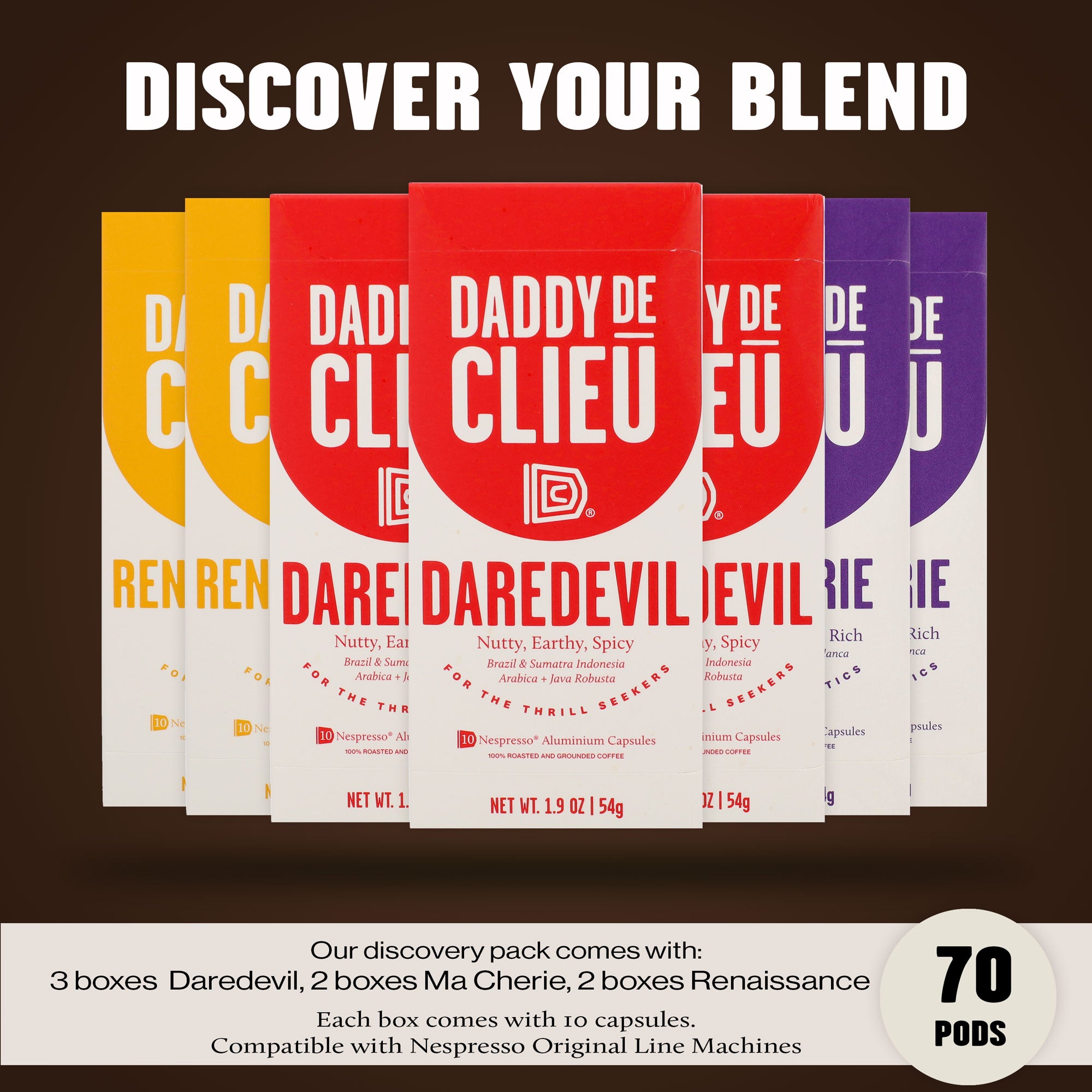 Discovery Gift Pack of 70 Aluminium Coffee Capsules